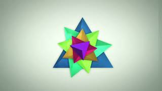 #Футаж игра разноцветных треугольников ◄4K•HD► #Footage game of colored triangles