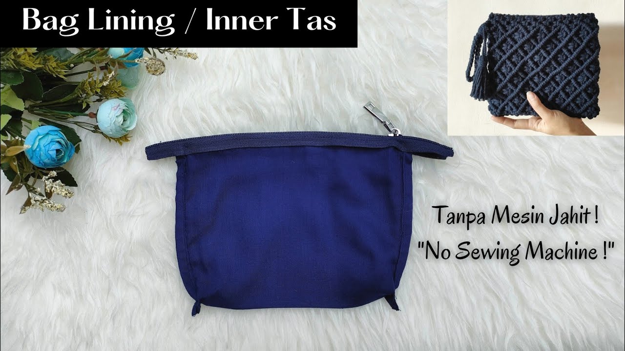 Подкладка сумки макраме с застежкой-молнией Учебник ||  Внутренняя сумка