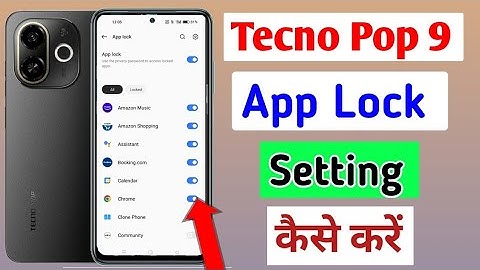 Tecno Pop 9 5g App lock setting | how to apps lock in tecno pop 9 5g