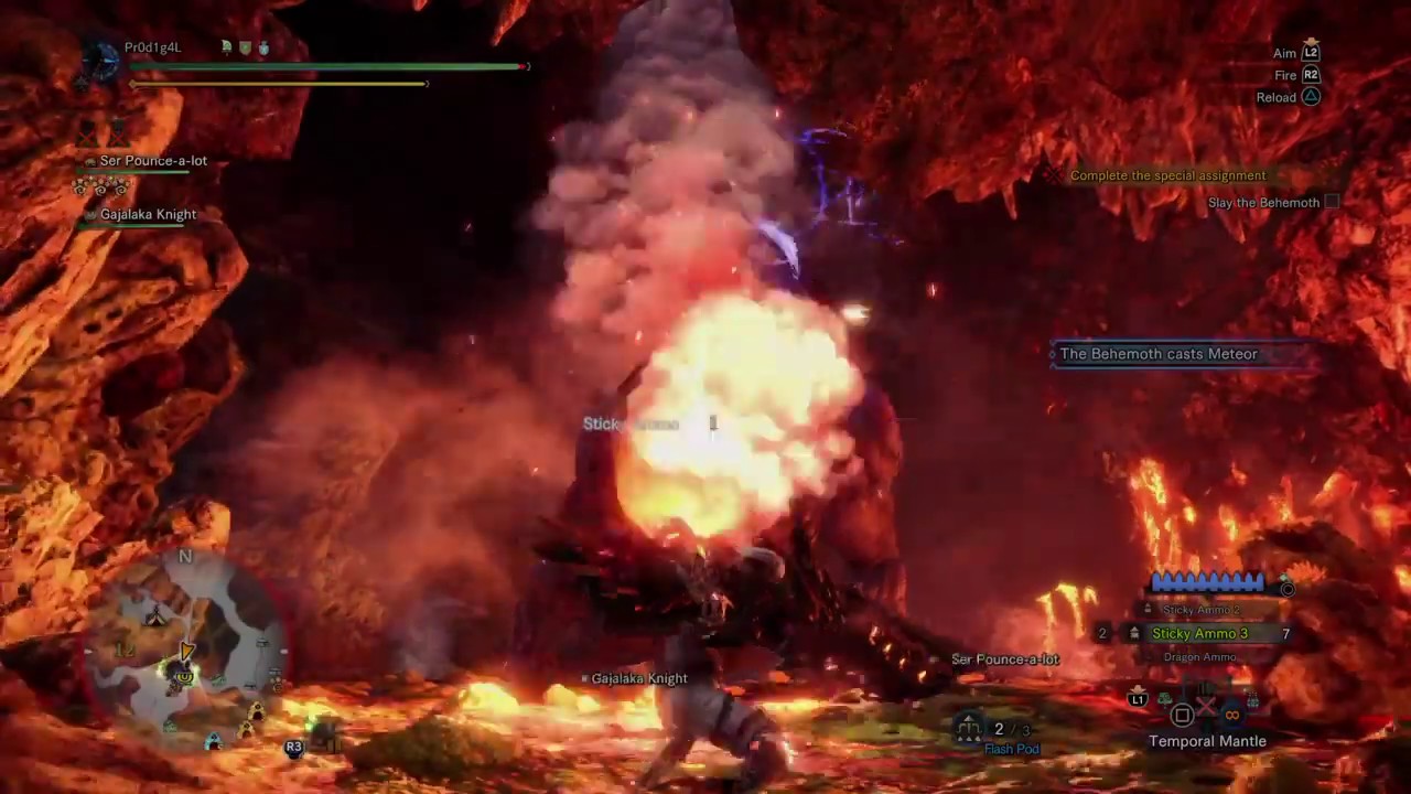 Monster Hunter: World - He Taketh With His Eyes - Behemoth Solo Success -  Youtube