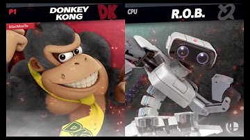 Black Koffee(Donkey Kong) vs Level 9 CPU(R.O.B) - Super Smash Bros Ultimate