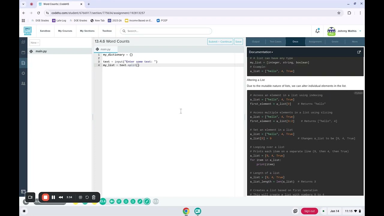 Codehs Python 13.4 Video Tutorial: Dictionaries Part 2