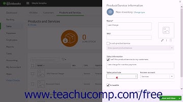 QuickBooks Online Plus 2017 Tutorial Creating Finance Charge Items Intuit Training