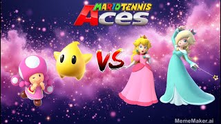 Mario Tennis Aces: Starling Cuties vs. Royal Star Princesses