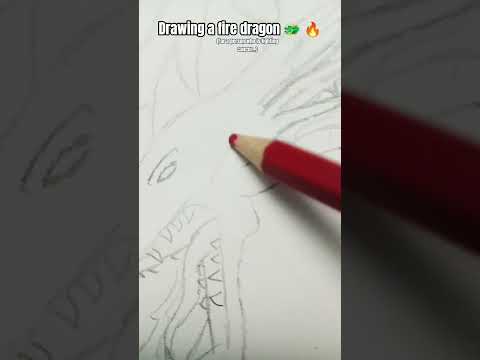 drawing fire dragon (requested) #drawing #dragon #shorts