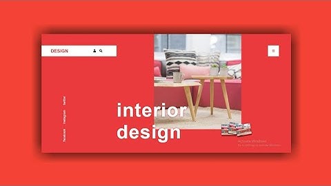 Interior design landing pages with HTML, css and JavaScript