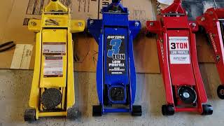 Daytona, Pittsburgh, PT and Craftsman floor jack comparison. Another Jack...off.