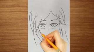 Draw a Anime Girl||Easy drawing steps by steps || Drawing for beginners||Easy to draw#drawing#anime