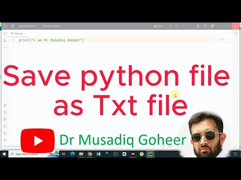 Save Python file as Txt file - YouTube