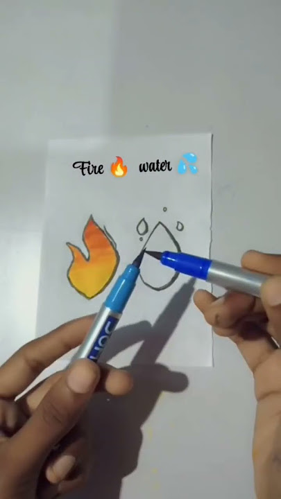 Fire 🔥 and Water 💧 #short video #Aradhana art and craft #short ✨️