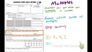 Mt Math Weekly Review Tutorial Q5 (6th Grade)