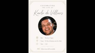 Full Karlo de Villiers Funeral Service Update