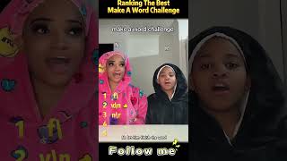 Ranking The Funniest Make A Word Challenge Moments#shorts #wordchallenge#couplechallenge #funny