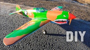 How to make Curtiss P-40 Warhawk RC Plane DIY