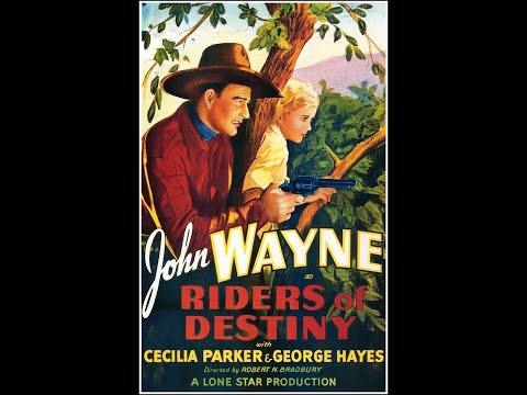 Riders of Destiny 1933 Full . Pre-Code Western Musical. John Wayne, Gabby Hayes still