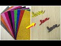 How to cut the word love from Glitter Foam sheet | Glitter foam sheet decoration | DIY with Minnie