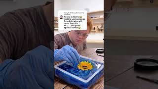 Guys pls dont scrollI made this for you especially resin equality resinart resinlamps sunflower