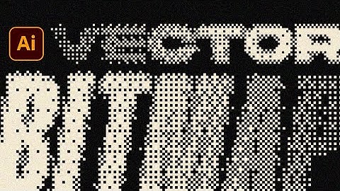 How to Create Vector Bitmap Text Effect in Illustrator FAST