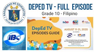 Deped tv on ibc 13 | grade 10 filipino episode