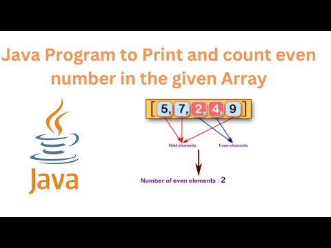 Java Program to Print and count even number from the given Array