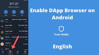 How to Add/Get DApp Browser on Trust Wallet | Enable DApp Browser on Trust Wallet Android | English image