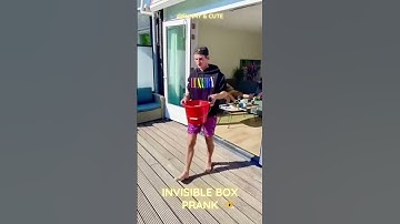 FUNNY!!! Try Not To Laugh | Invisible Box Prank🤣 #Shorts