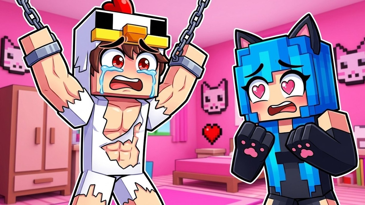 Une FILLE CHAT m'a KIDNAPPÉ dans Minecraft !