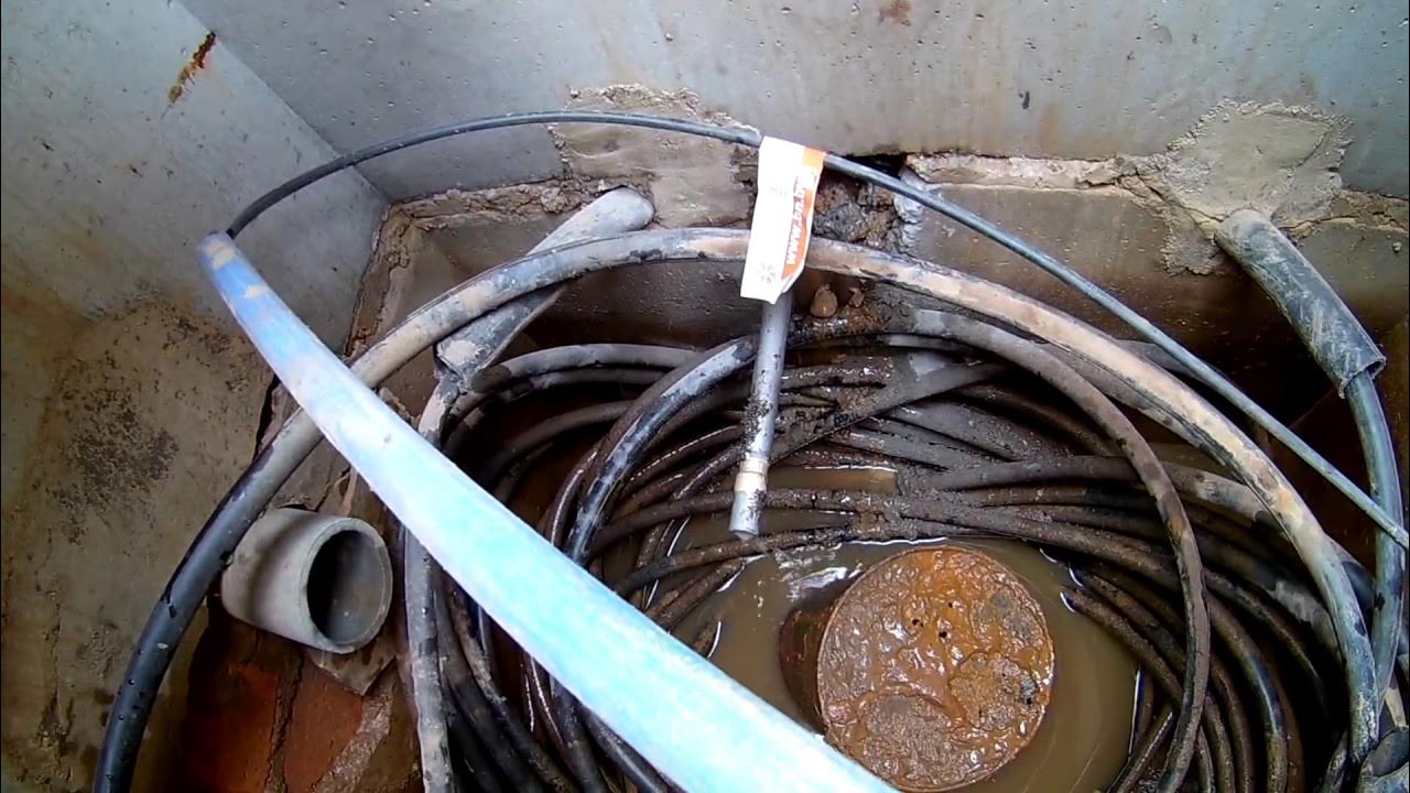 Прокол для оптоволоконного кабеля в колодец. - YouTube