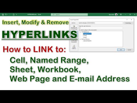 Excel Hyperlink Basics: Use Create Hyperlink Dialog to Create, Modify, and Remove Links