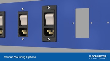 Compact connector with circuit breaker and filter