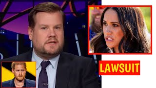 SUSSEX STOLE MY $12M! James Corden Files Lawsuit Against Haz&Meg Over Alleged Scam Deception