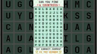 Find 6 Hidden Countries 👀 Word Search 🧩 41