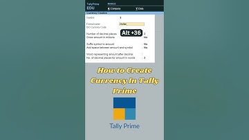 How to Create Currency in Tally Prime? #multicurrencyintallyprime #multicurrencyentryintallyprime