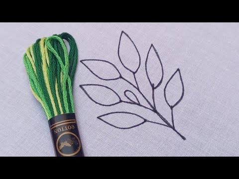 Simple Leaf Embroidery Stitch ideas for Beginners /Hand Embroidery ...