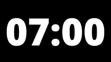 7 Minute Countdown Timer With Alarm (No Music, No Sound, Black Screen)