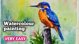 Watercolor Birds for Beginners - Abstract Watercolor Birds - Easy Watercolor Bird Tutorial