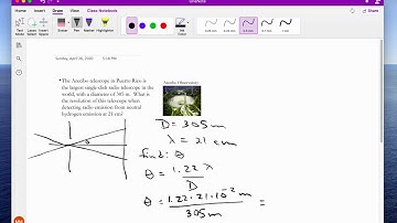 Resolution of Aricebo telescope - circular aperture