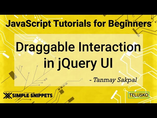 Draggable Interaction in JQuery UI