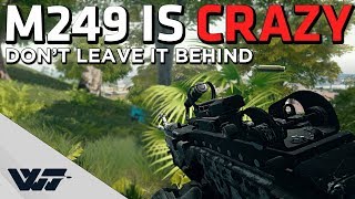 M249 is CRAZY - DO NOT LEAVE IT BEHIND! - PUBG