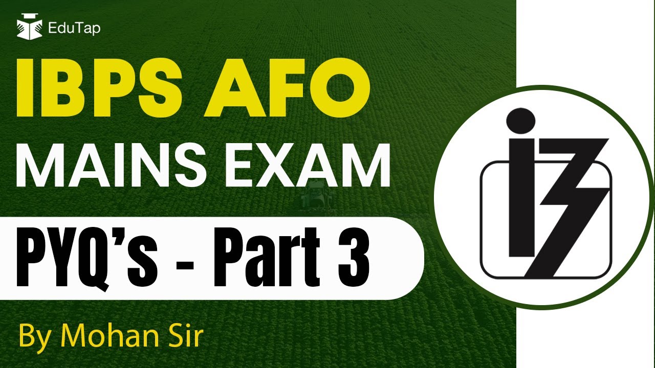 IBPS AFO Examination - Important MCQs Agronomy  | IBPS AFO Mains | Crack IBPS AFO Exam