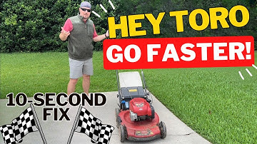 HOW TO Make a Toro Personal Pace Mower Go FASTER!  //  Easy DIY Self-Propel Adjustment