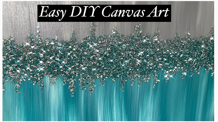 Bling Canvas Painting with Crushed Glass and Glitt...