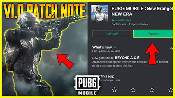 HOW TO UPDATE PUBG MOBILE TO V1.0 IN INDIA + V1.0 OFFICIAL PATCH NOTE | ZOMBIES + PAYLOAD 2.0 !! 👀😍🔥