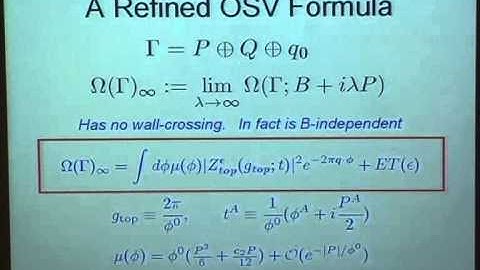 Greg Moore - Wall Crossing and an Entropy Enigma