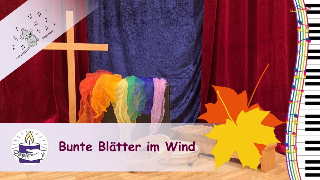 Bunte Blätter im Wind