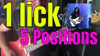 1 lick & 5 positions - Guitar Lesson in E minor - by Mike Ruggirello