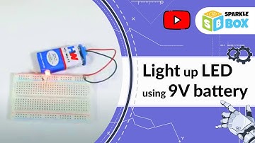 How to connect LED with 9V battery ? | light up LED with 9V battery and resistor | Sparkle Box
