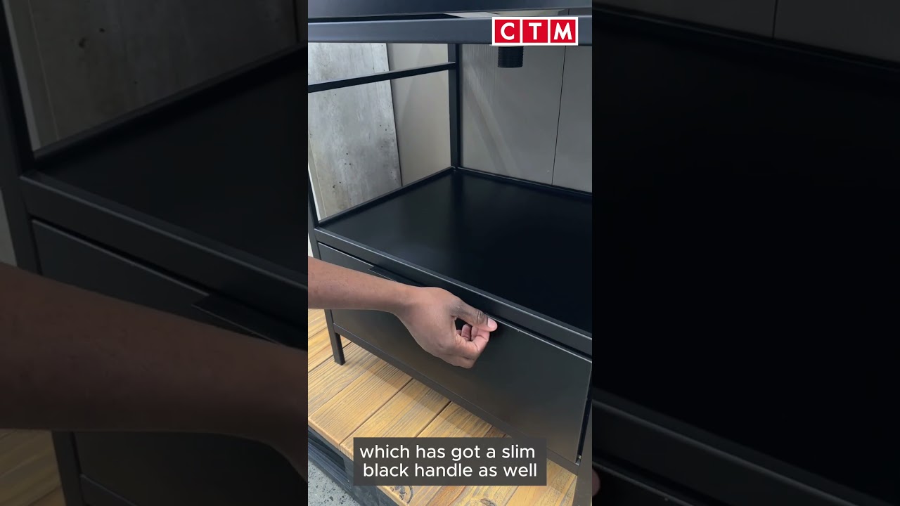 Soho Black Wrought Iron Stand With Drawer & White Ceramic Basin - 600mm  