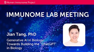 Dr. Jian Tang: Generative AI in Biology – Towards Building the "ChatGPT" in Biology