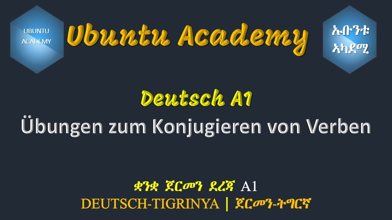 Übungen zum Konjugieren von Verben auf A1-Niveau